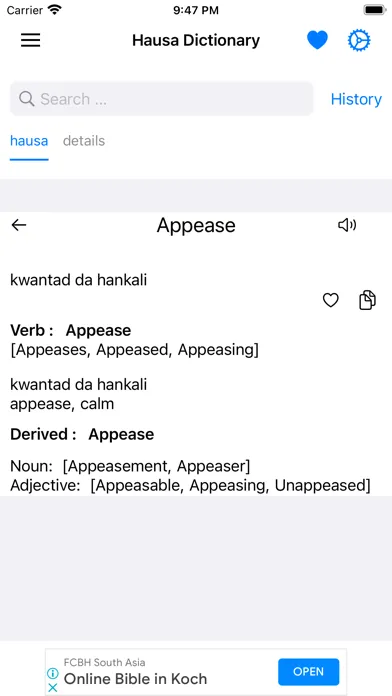 Smart Hausa Dictionary Screenshots
