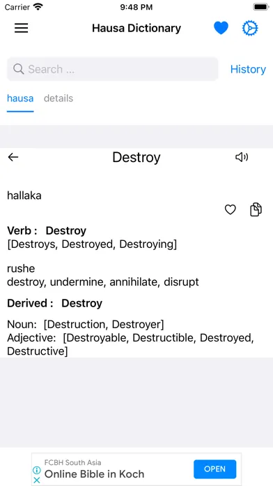 Smart Hausa Dictionary Screenshots