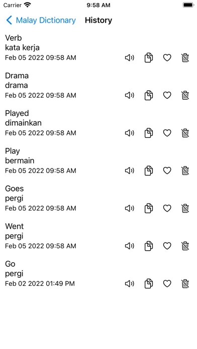 Capturas de tela do Smart Malay Dictionary