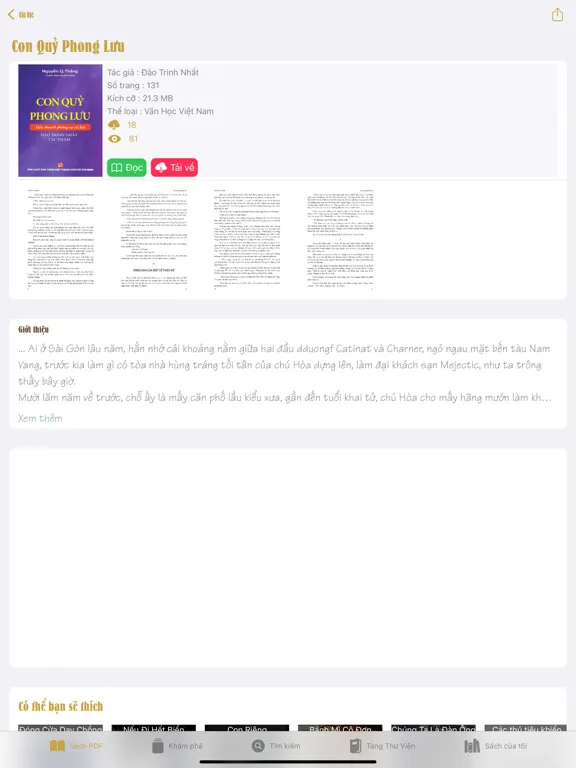 Ảnh chụp màn hình của Thư Viện PDF - Đọc Sách iPad 