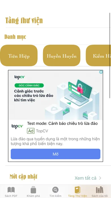 Ảnh chụp màn hình của Thư Viện PDF - Đọc Sách
