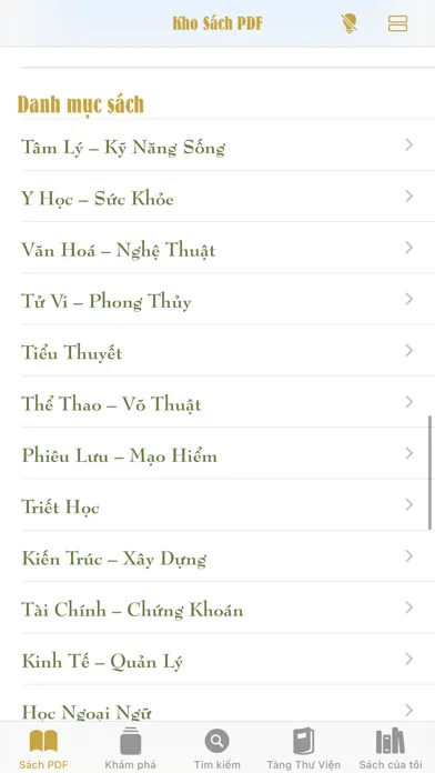 Ảnh chụp màn hình của Thư Viện PDF - Đọc Sách