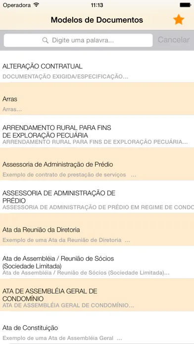 Modelo de Documentos Screenshots