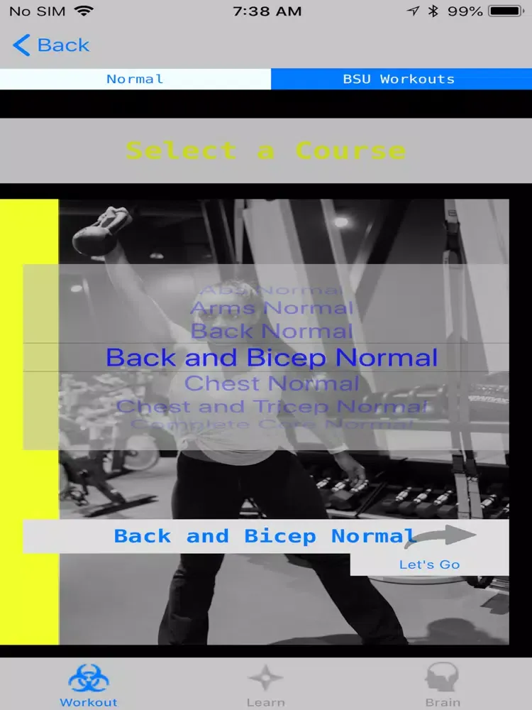 BSU Workouts iPad Screenshots