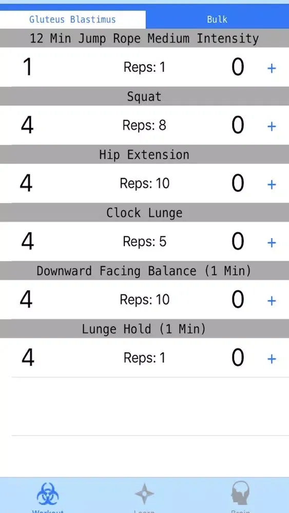 BSU Workouts Screenshots
