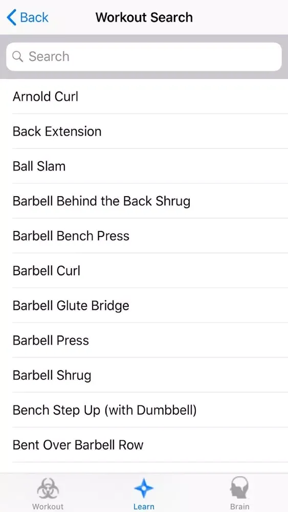 BSU Workouts Screenshots