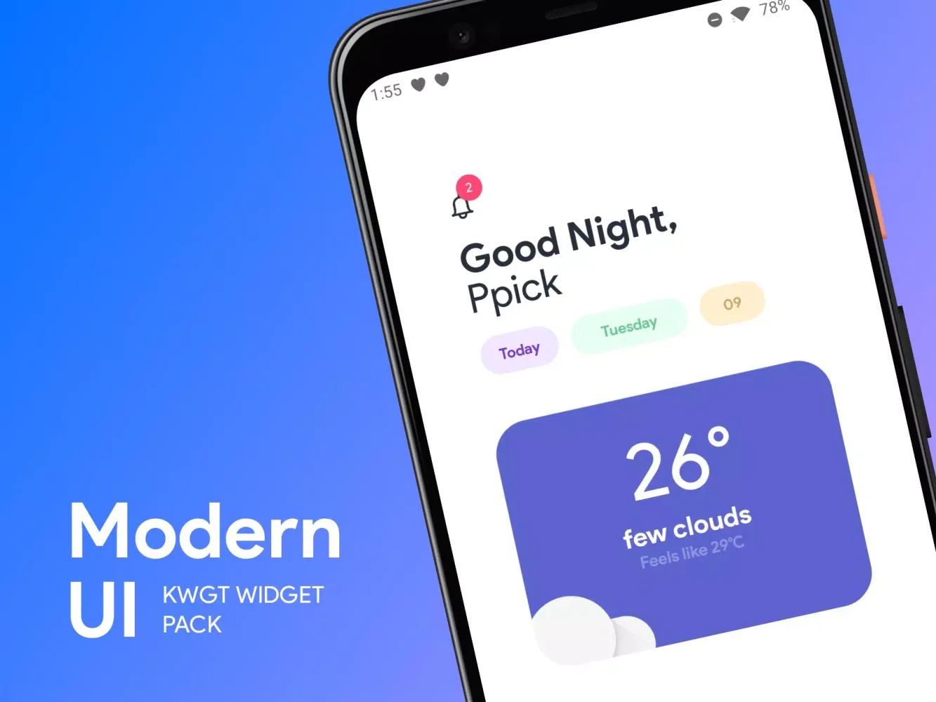 Modern UI for KWGT應用截圖