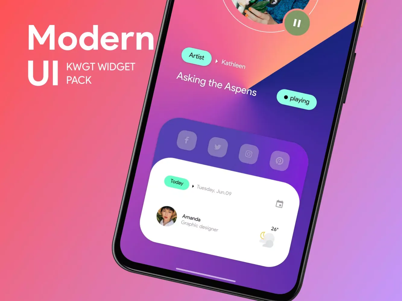 Modern UI for KWGT應用截圖