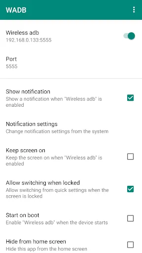WADB - Wireless ADB enabler स्क्रीनशॉट
