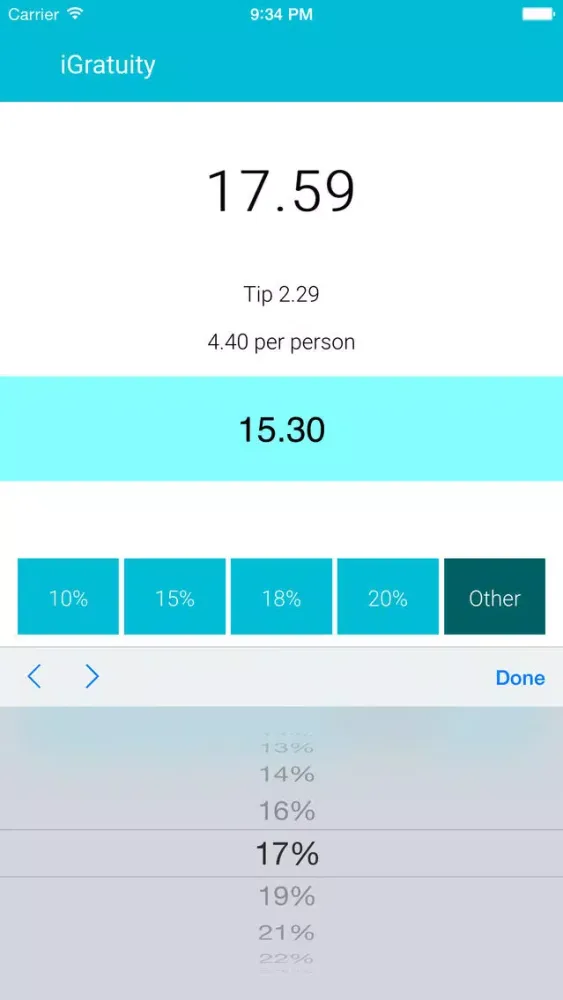 iGratuity - Tip Calculator应用截图