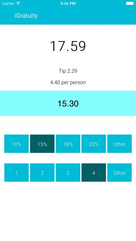 iGratuity - Tip Calculator应用截图