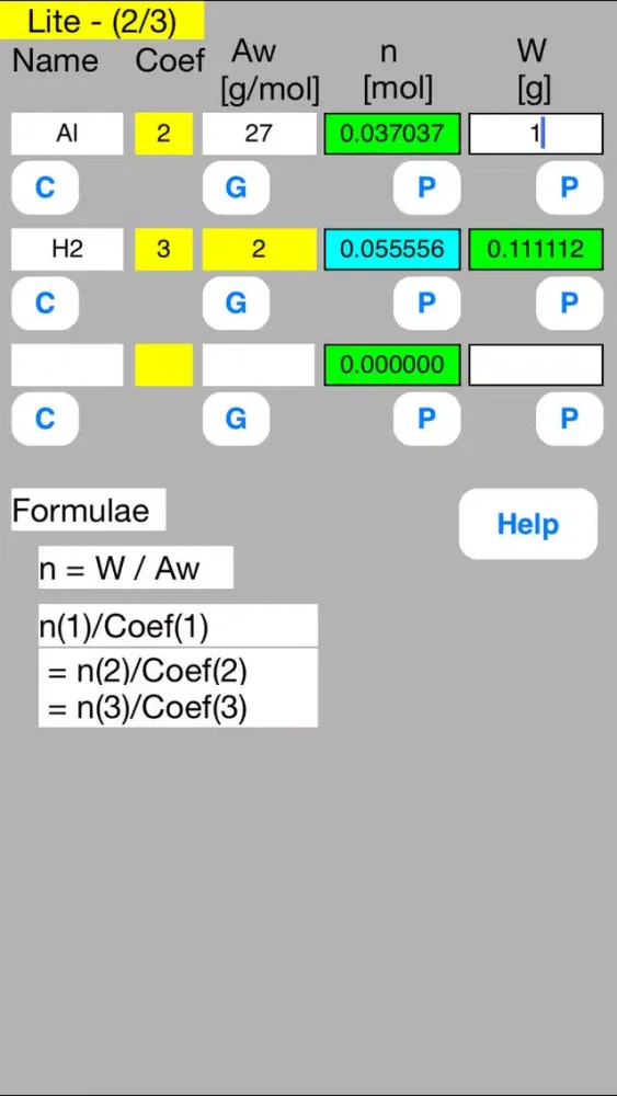 Mol Calculator mini Lite स्क्रीनशॉट