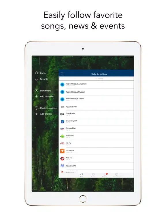 Tangkapan layar Radio din Moldova iPad 