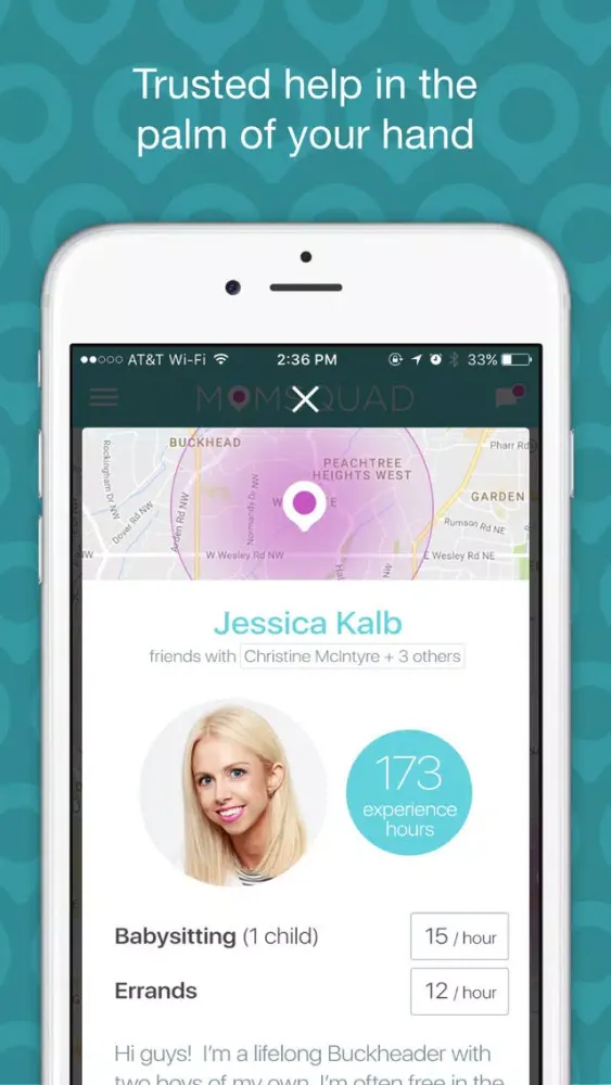 Tangkapan layar Momsquad - On demand help for moms by moms