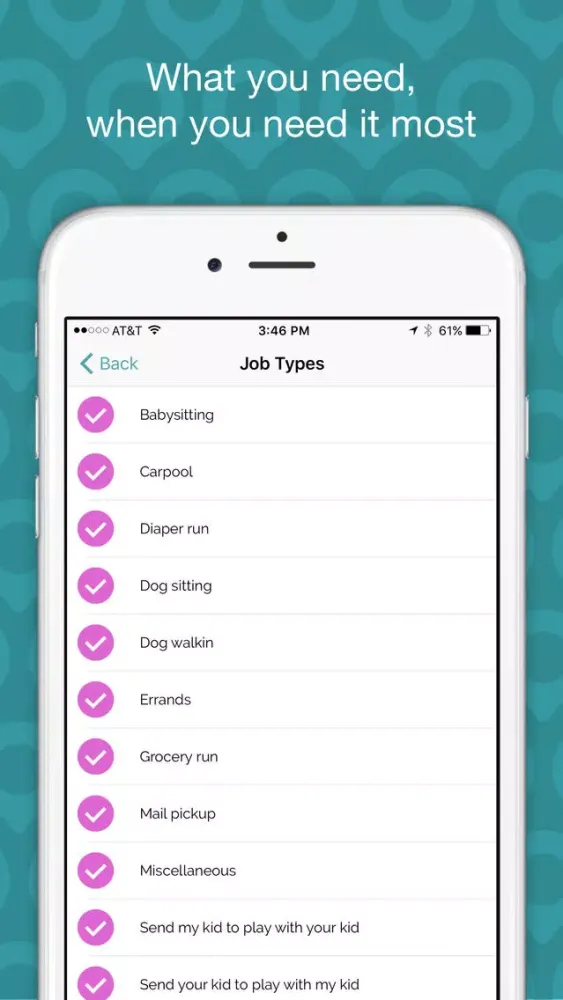 Tangkapan layar Momsquad - On demand help for moms by moms