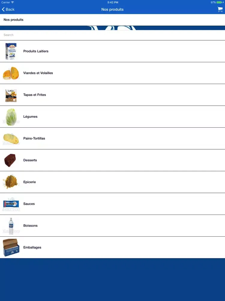 Capturas de pantalla de Market Food iPad 
