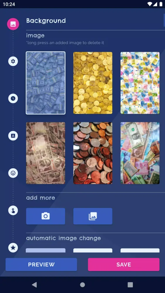 Capturas de pantalla de Flying Money Live Wallpaper