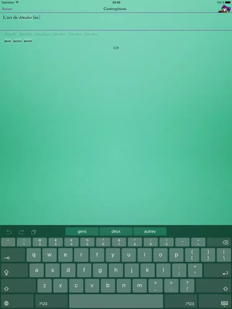 Ảnh chụp màn hình của DecalSon - Contrepèteries iPad 