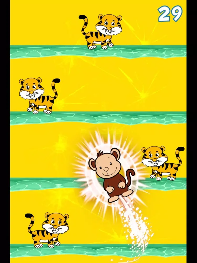 Monkey Jump vs Tiger Curious iPad  スクリーンショット