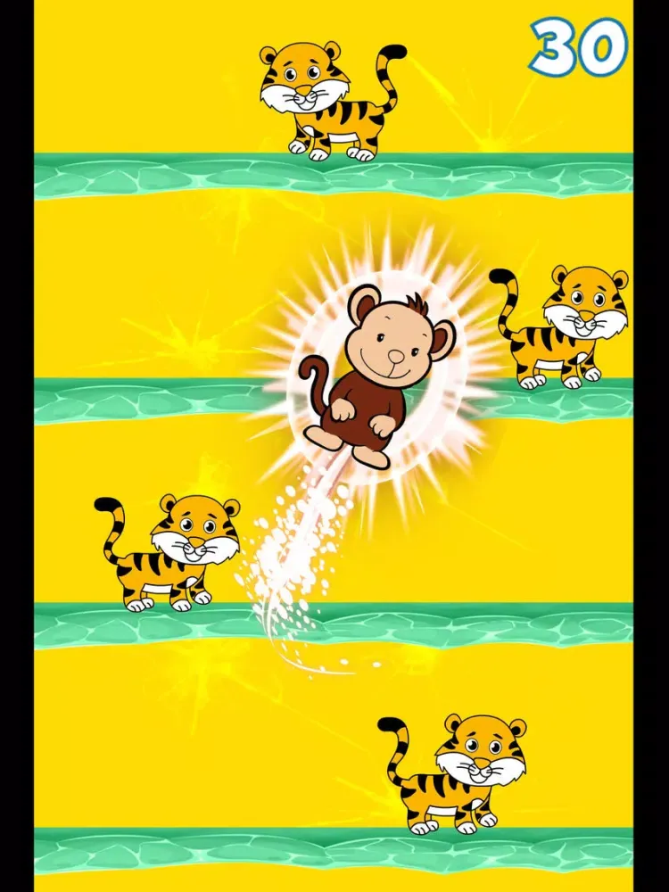 Monkey Jump vs Tiger Curious iPad  スクリーンショット