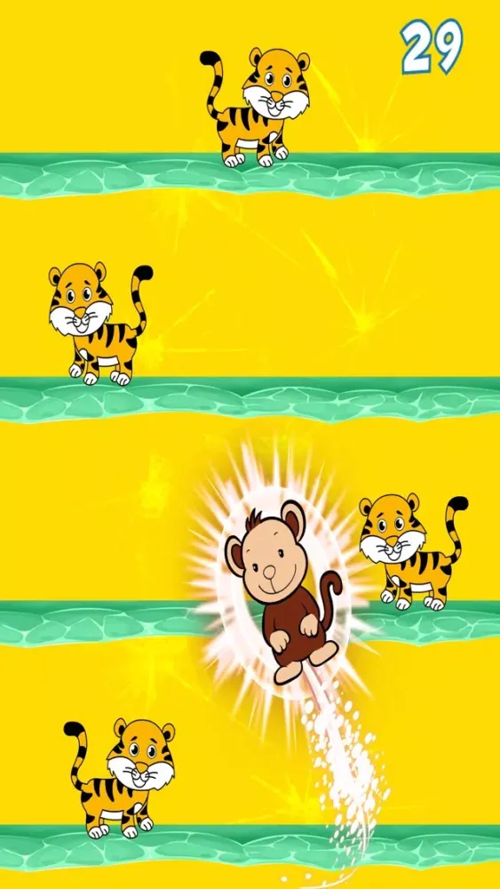 Monkey Jump vs Tiger Curious スクリーンショット