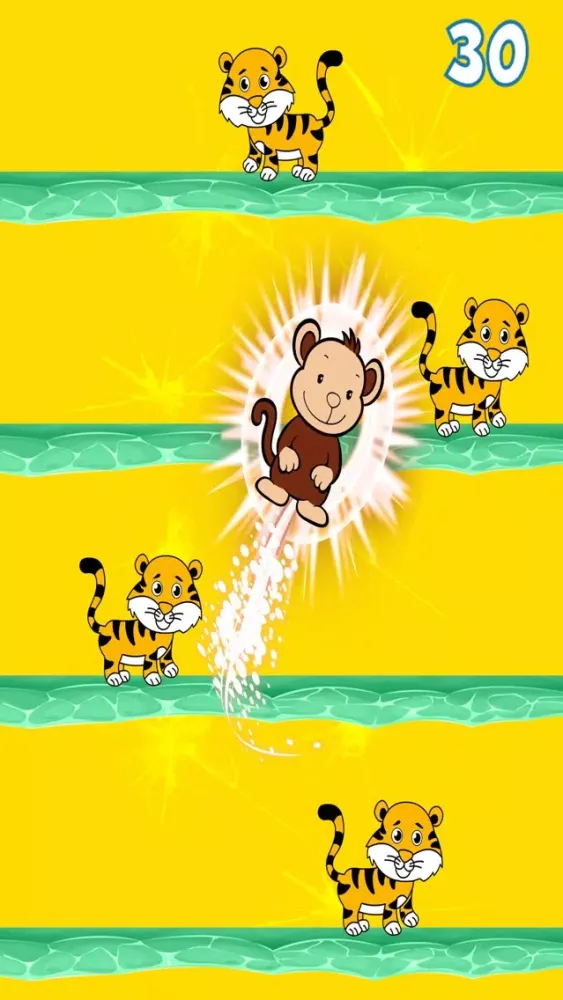 Monkey Jump vs Tiger Curious スクリーンショット