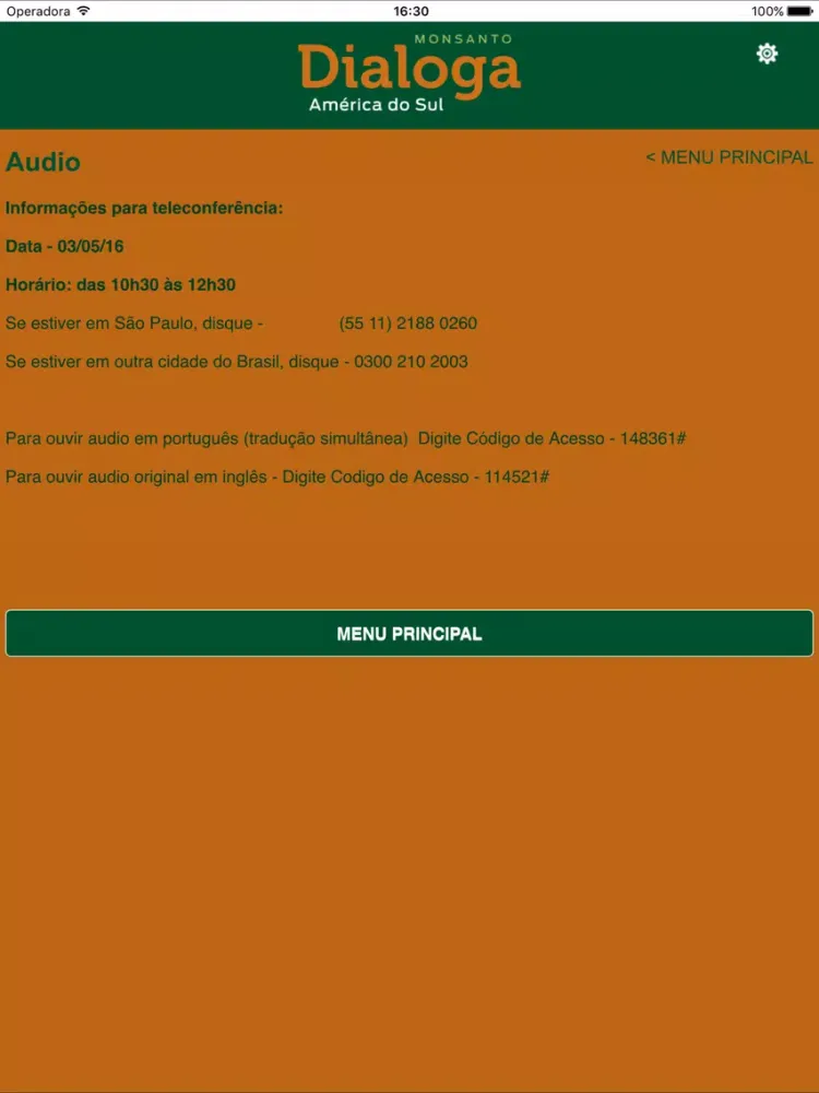 Zrzuty ekranu Monsanto Dialoga iPad 