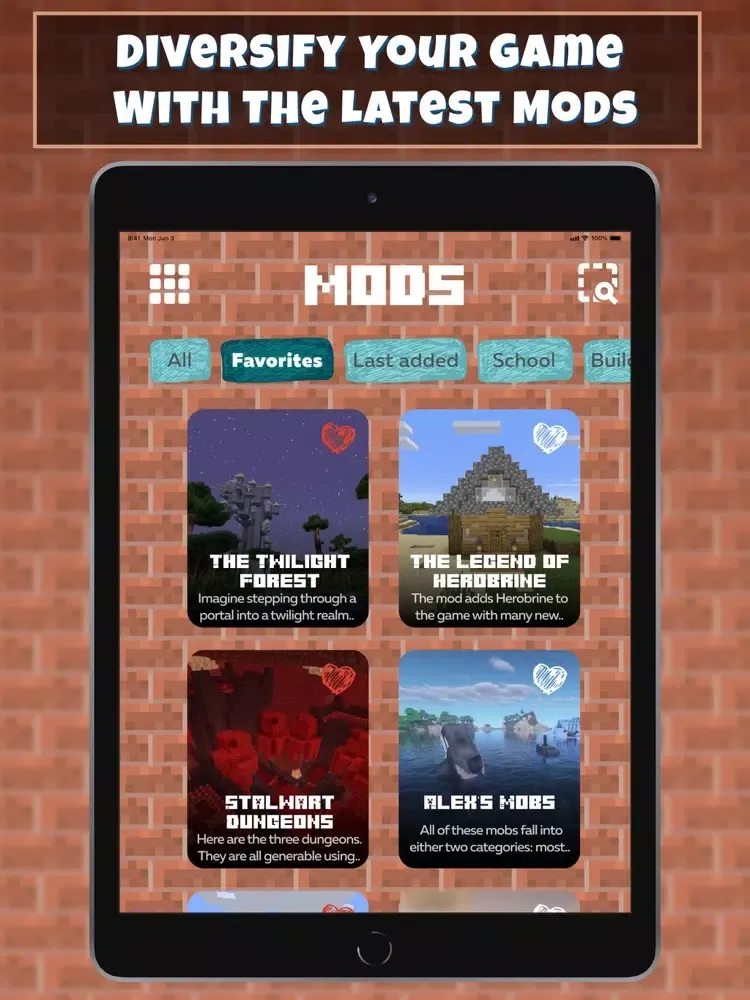 Monster School for Minecraft . iPad  سکرین شاٹس