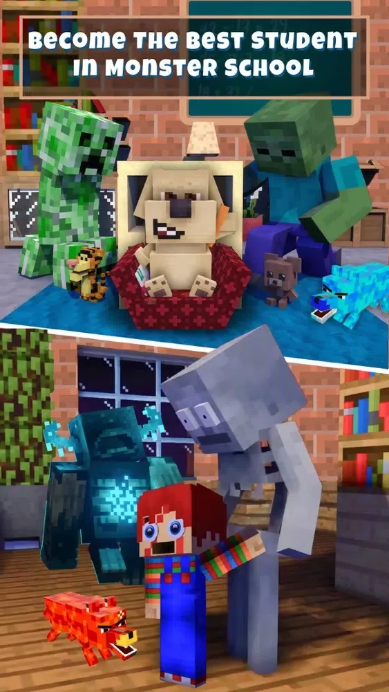 Monster School for Minecraft . سکرین شاٹس
