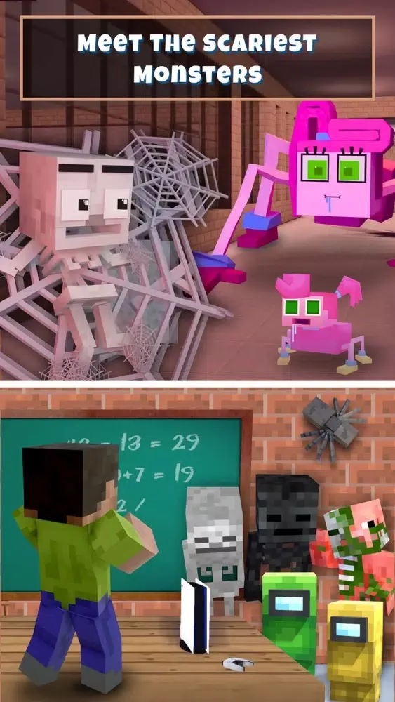 Monster School for Minecraft . سکرین شاٹس
