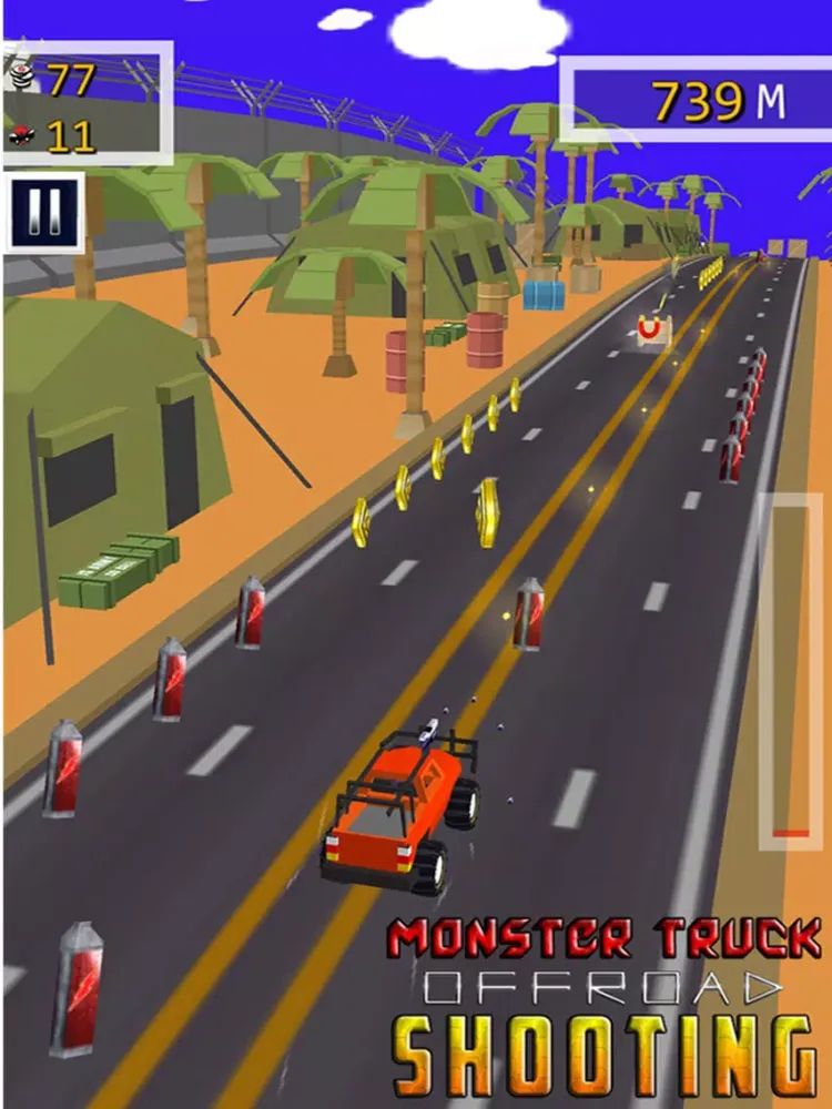 Capturas de tela do Monster truck Offroad Shooting - Free Racing Game iPad 