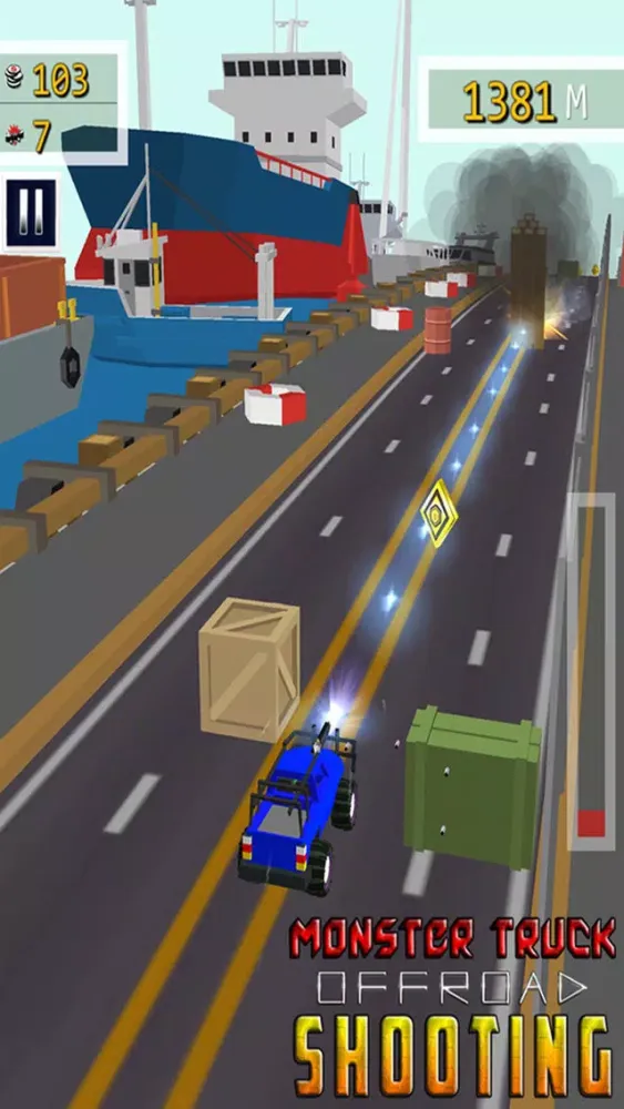 Capturas de tela do Monster truck Offroad Shooting - Free Racing Game