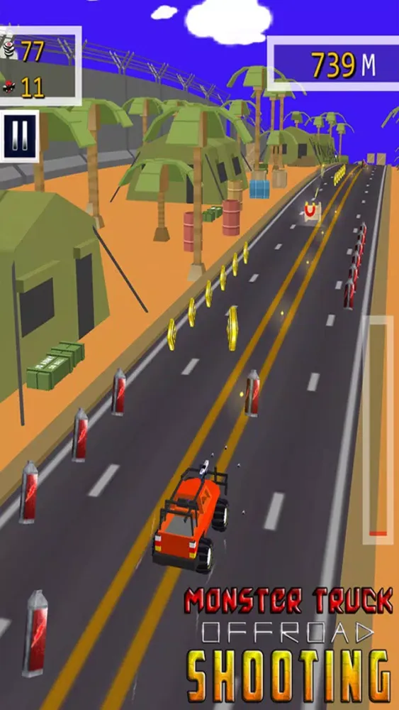 Capturas de tela do Monster truck Offroad Shooting - Free Racing Game
