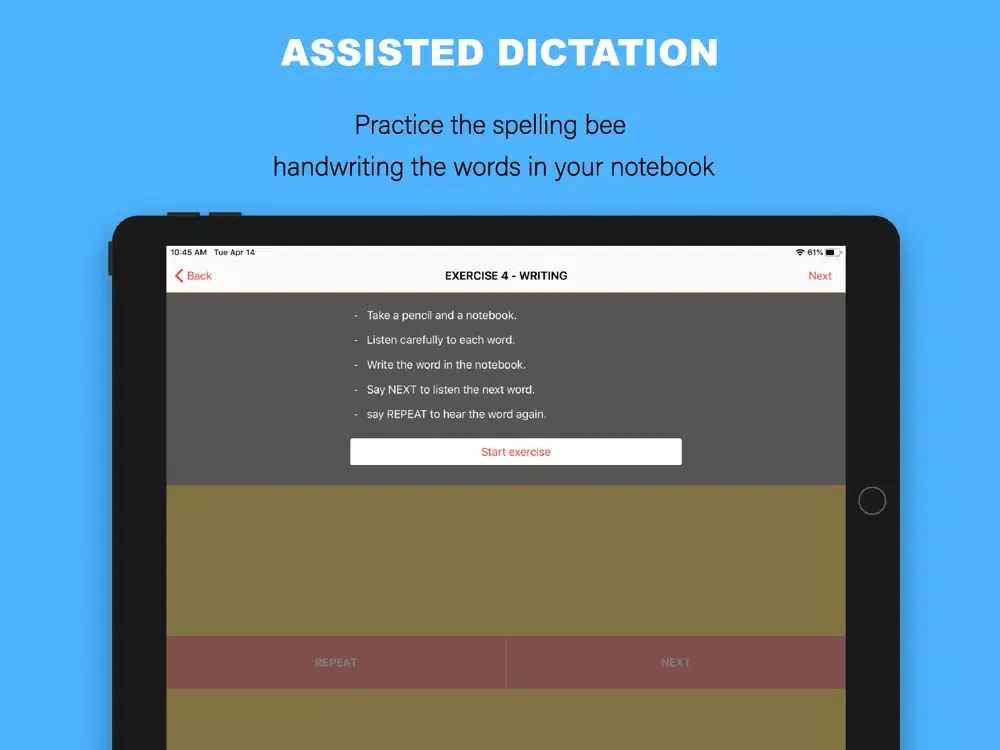Practice your Spelling Bee iPad  Screenshots