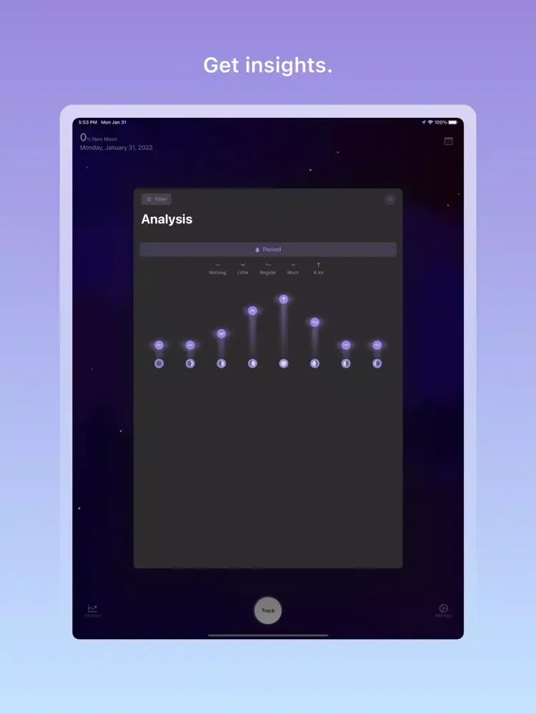 Capturas de pantalla de Moon Health iPad 