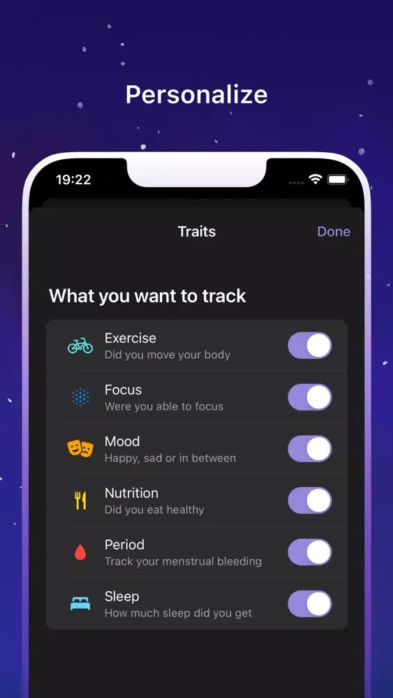 Capturas de pantalla de Moon Health