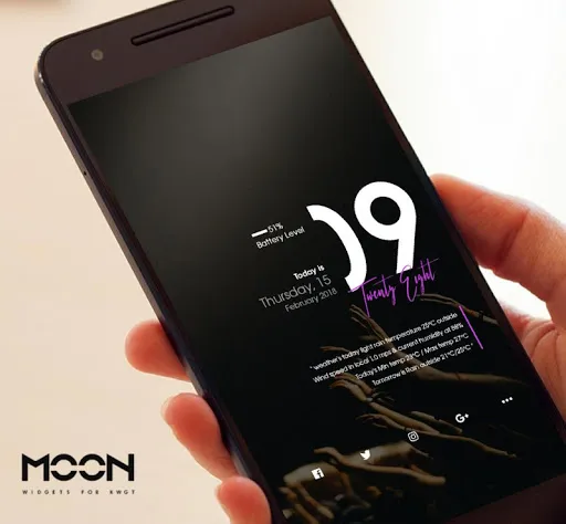 Moon KWGT Screenshots