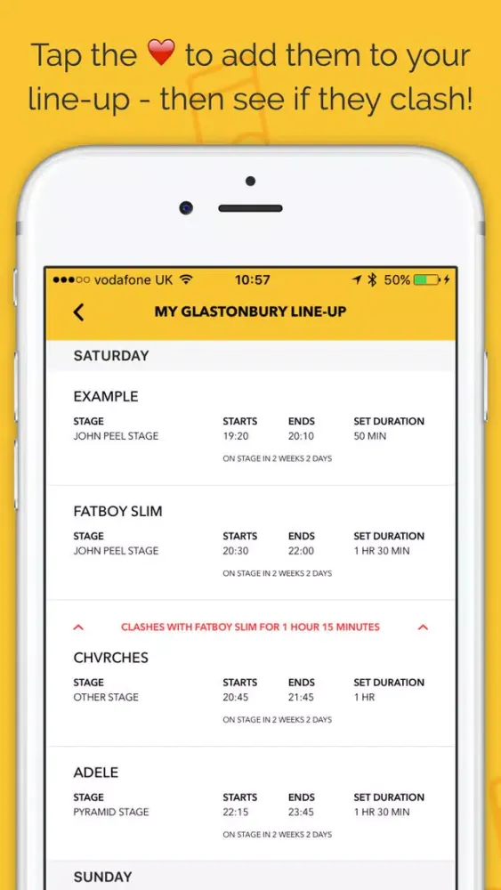 Capturas de tela do Glastonbury 2017 - Glascovery