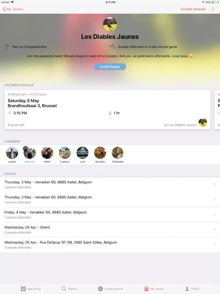 Скриншоты Moovle: Find football games iPad 