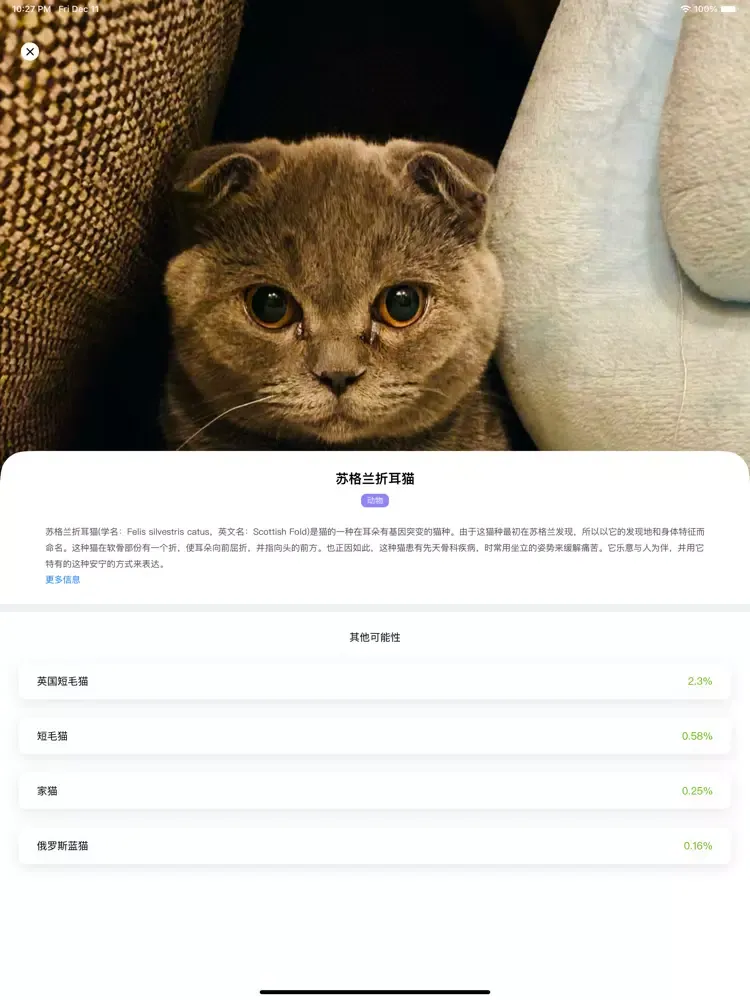 拍照识物-丰富您的认知学 iPad 應用截圖