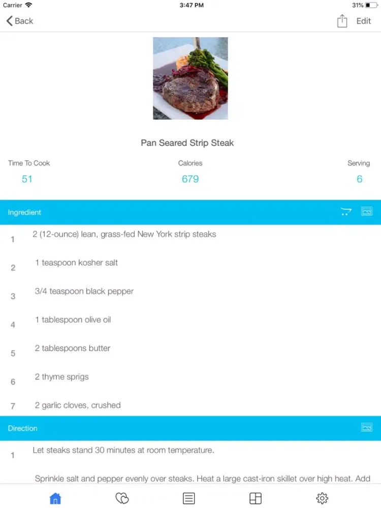 Recipe Nova iPad 应用截图