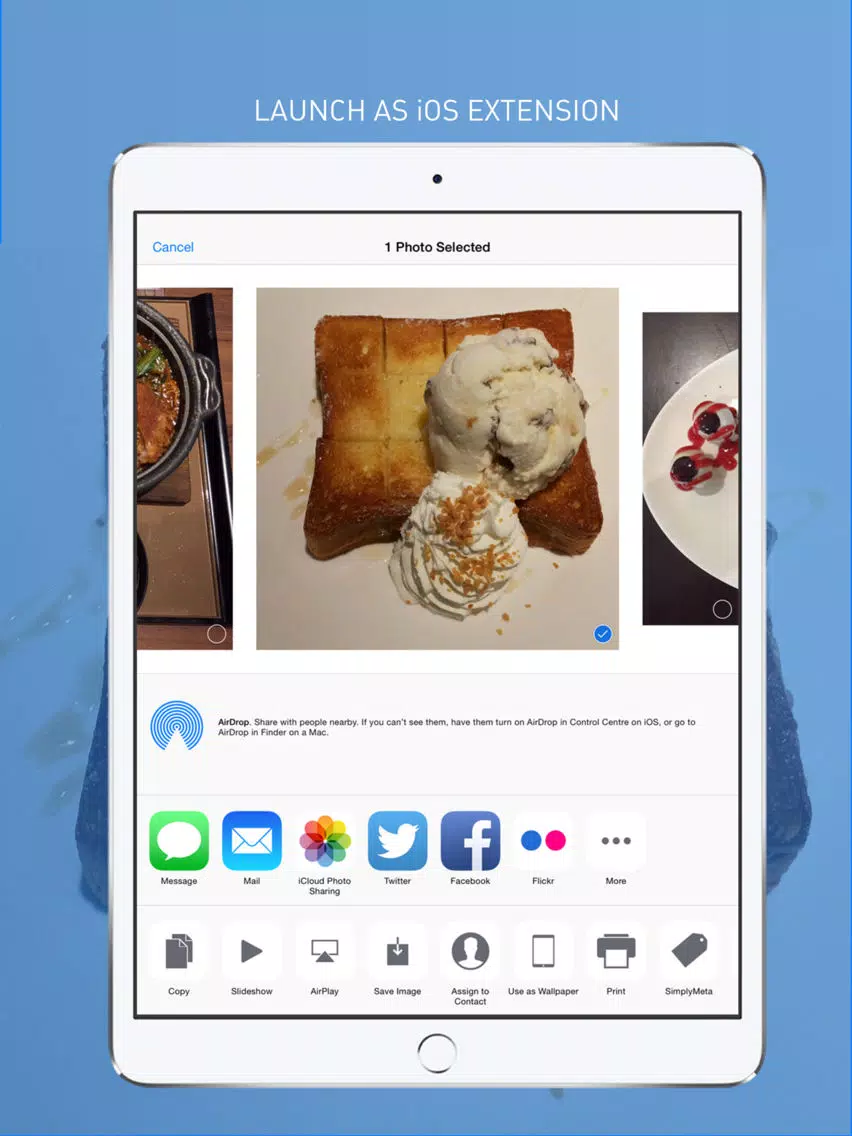 Tangkapan skrin SimplyMeta iPad 