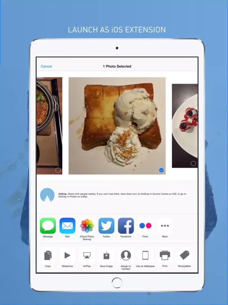 ภาพหน้าจอของ SimplyMeta iPad 
