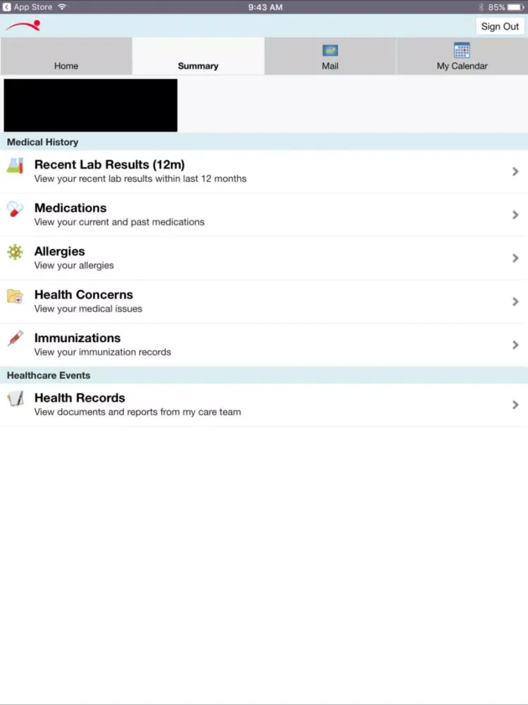 Screenshot di My Mount Nittany Health Patient Portal iPad 