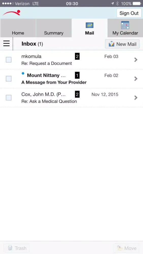 Screenshot di My Mount Nittany Health Patient Portal