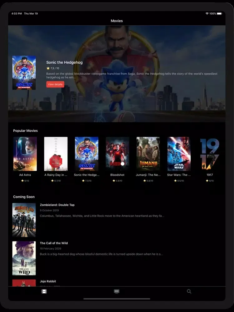 Movie with Popcorn iPad  スクリーンショット