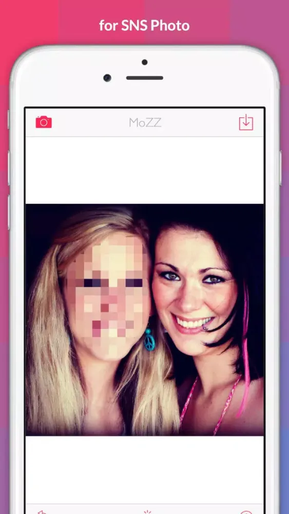 ภาพหน้าจอของ MoZZ - blur & pixellation photo app -