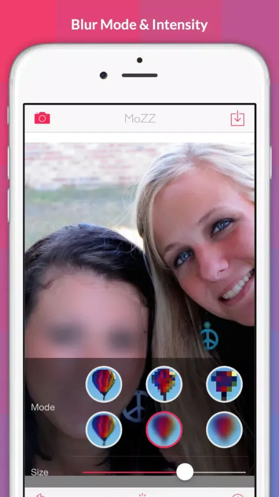 ภาพหน้าจอของ MoZZ - blur & pixellation photo app -