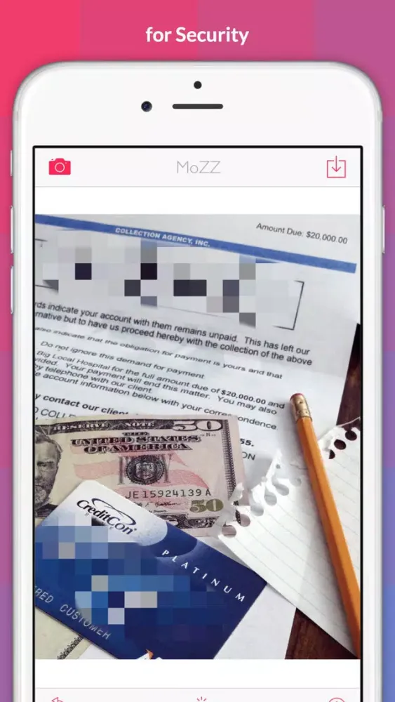 ภาพหน้าจอของ MoZZ - blur & pixellation photo app -