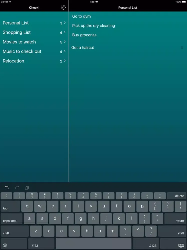 Screenshot di To-do lists, checklists, tasks and themes - Check! iPad 